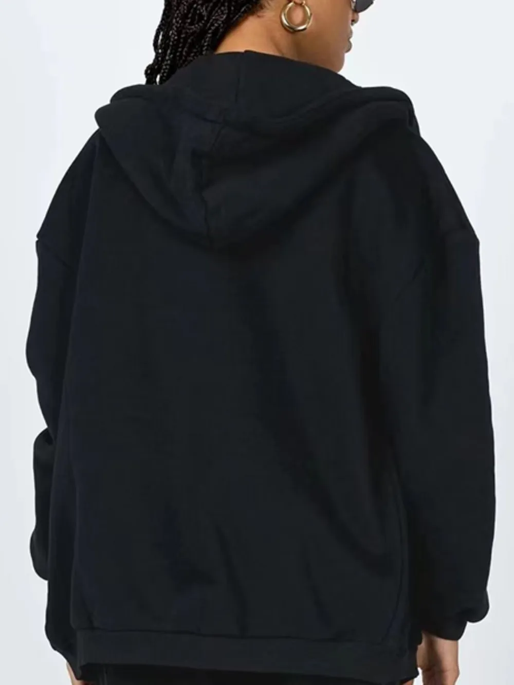 Zip-Up Drawstring Hoodie, image 5