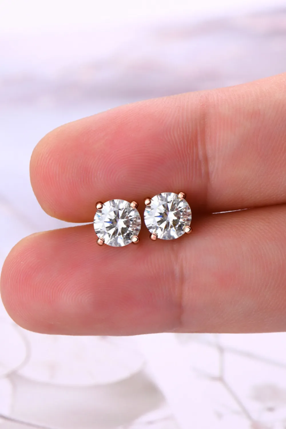 2 Carat Moissanite 925 Sterling Silver Stud Earrings, image 10