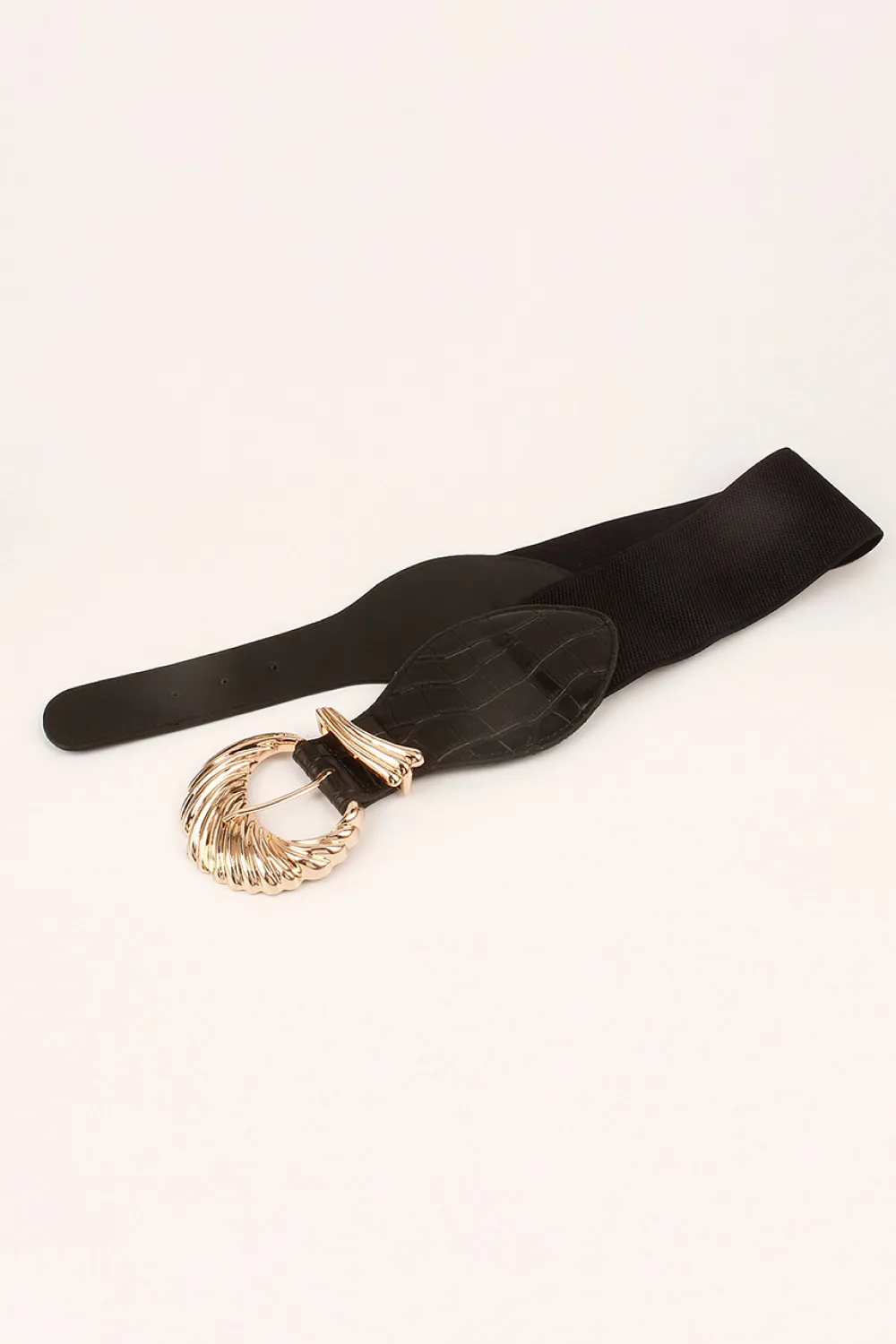 Shell Alloy Buckle Elastic Belt, image 5