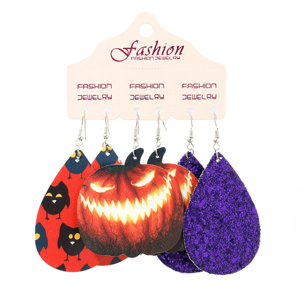 Teardrop Shape Halloween Theme Dangle Earrings, image 7