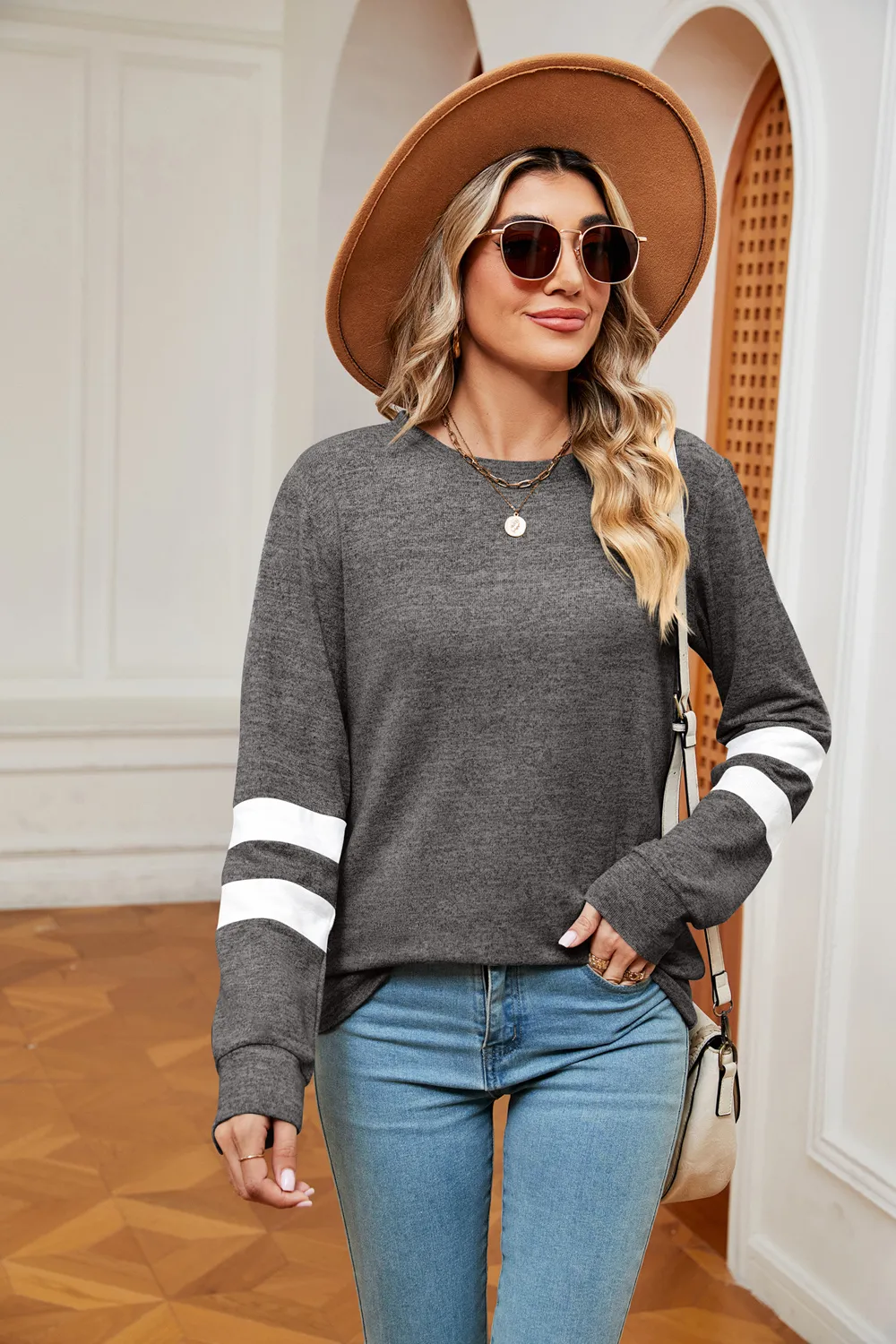 Round Neck Long Sleeve Top, image 20