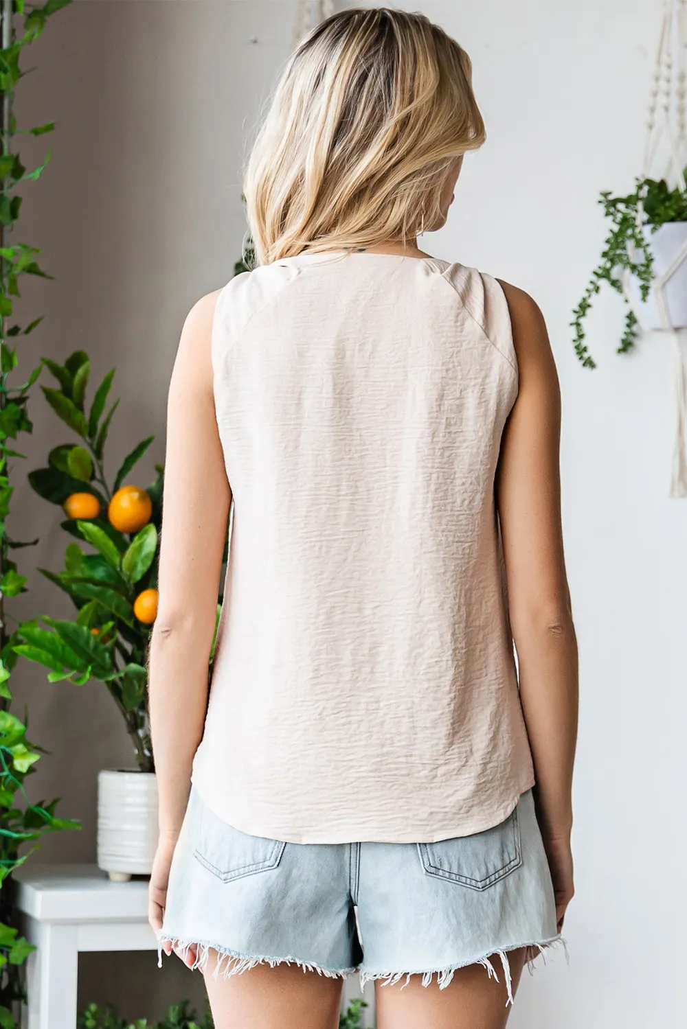 Knot Detail V-Neck Tank, image 14