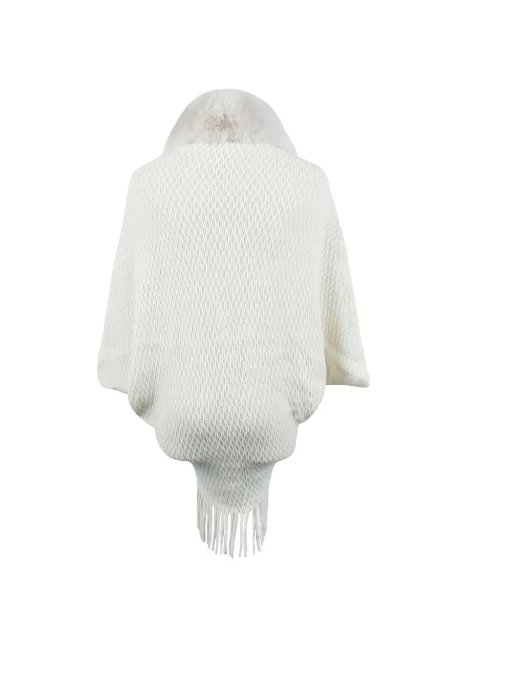 Open Front Fringe Hem Poncho, image 15