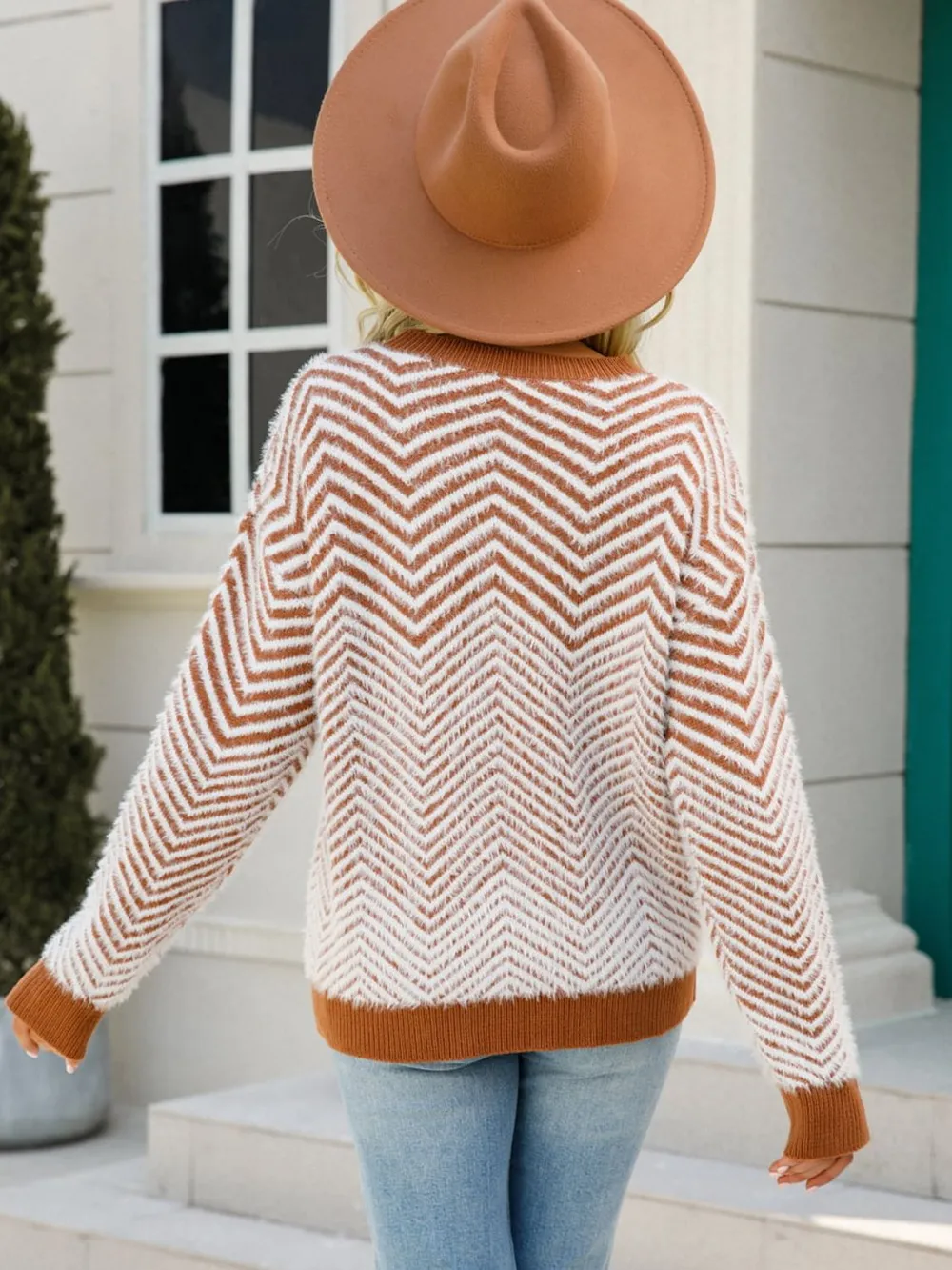 Round Neck Long Sleeve Sweater, image 5