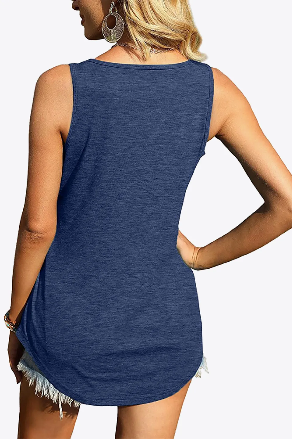 Curved Hem Square Neck Tank, image 13