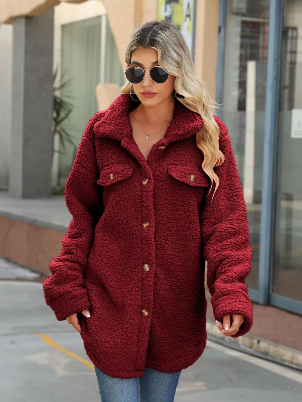 Button Down Collared Coat, image 6