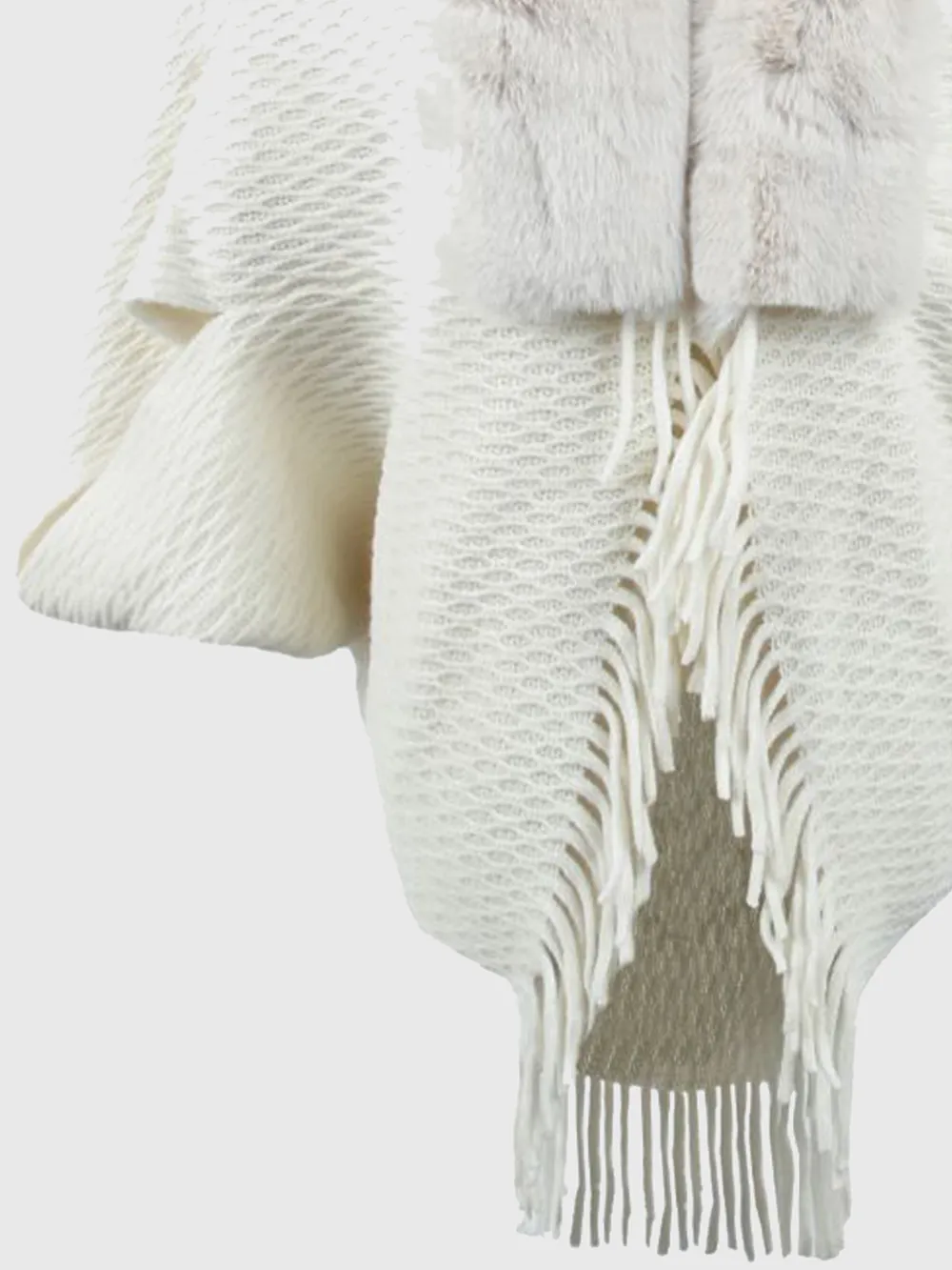 Open Front Fringe Hem Poncho, image 16