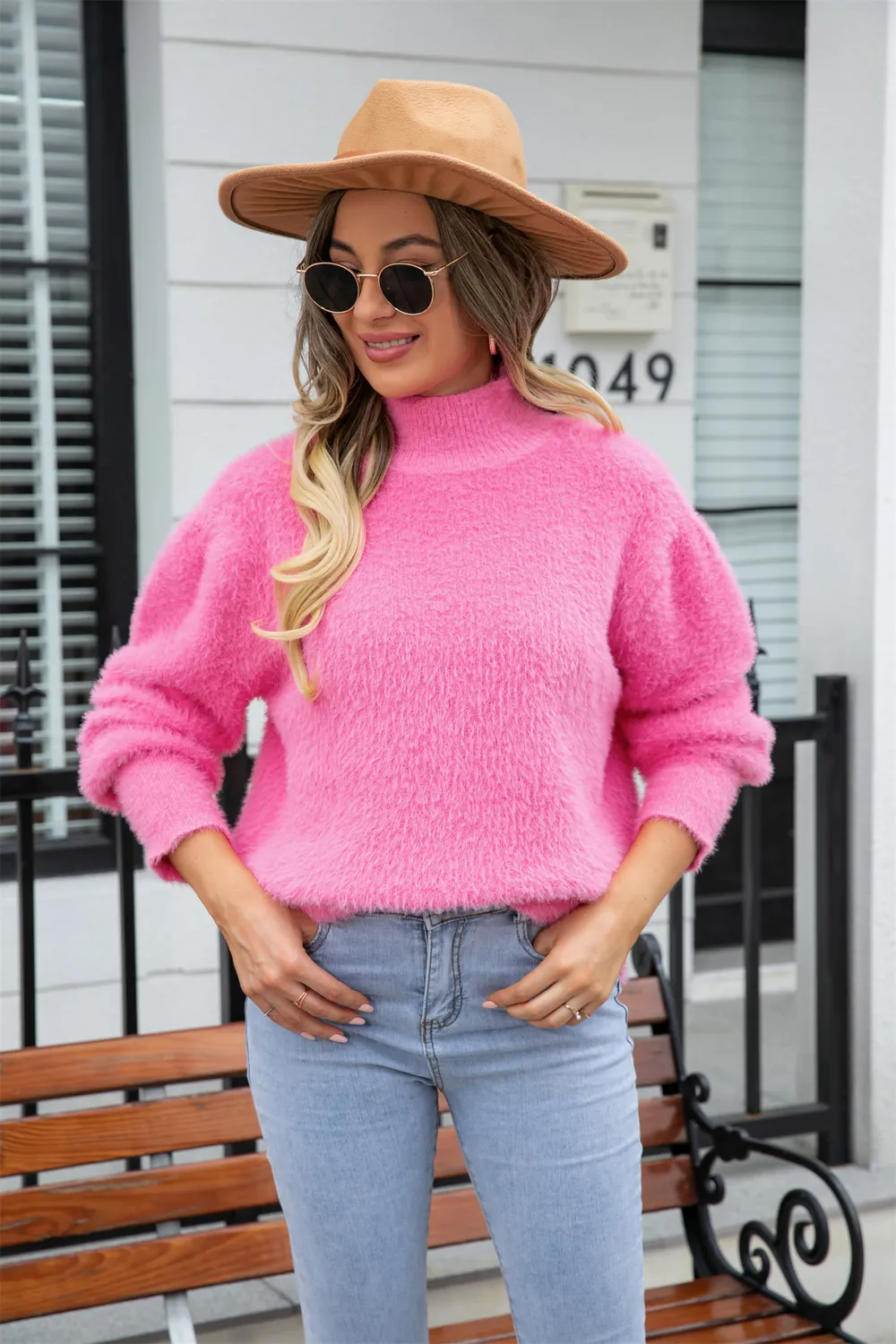 Turtle Neck Long Sleeve Pullover Sweater, image 24