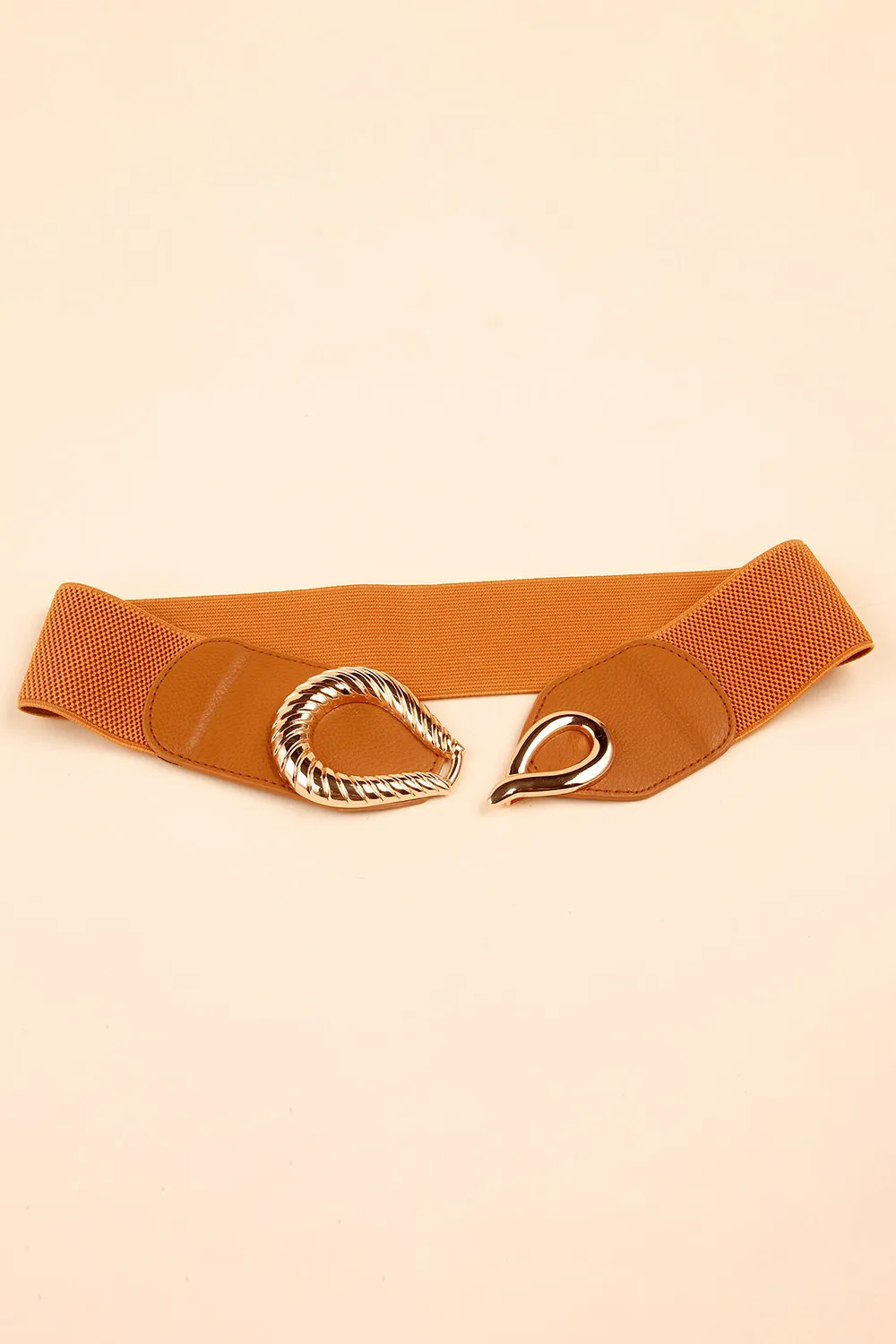 Ribbed Alloy Buckle Elastic Belt, image 4