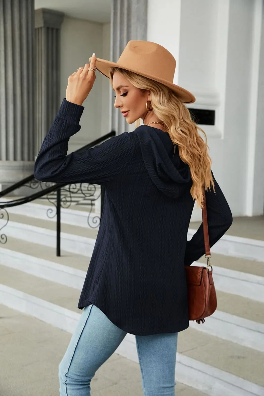 Long Sleeve Hooded Blouse, image 22