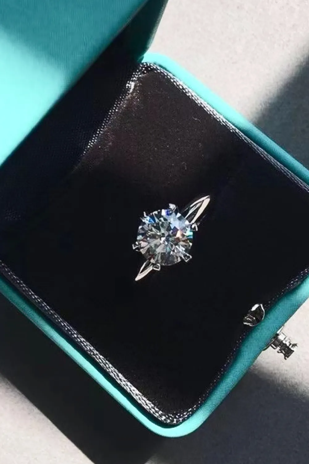 925 Sterling Silver 3 Carat Moissanite 6-Prong Ring, image 7