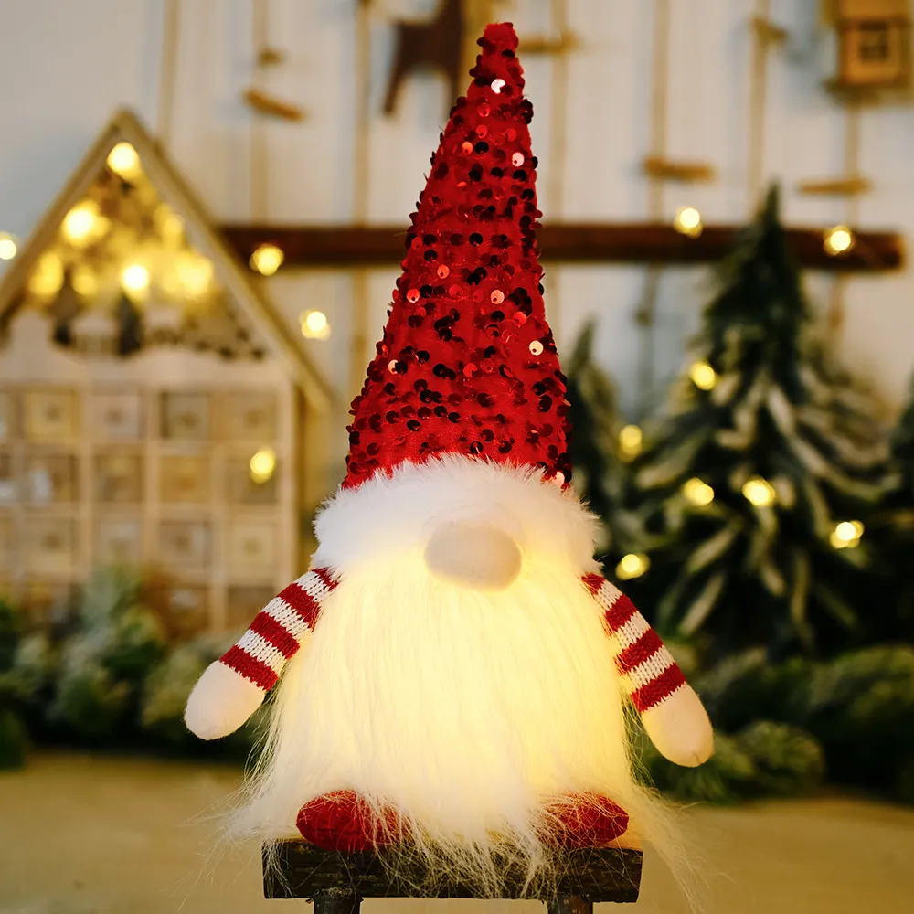 Sequin Light-Up Faceless Gnome, image 7