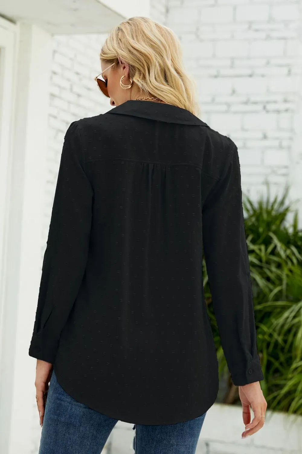 Swiss Dot Johnny Collar Blouse, image 11