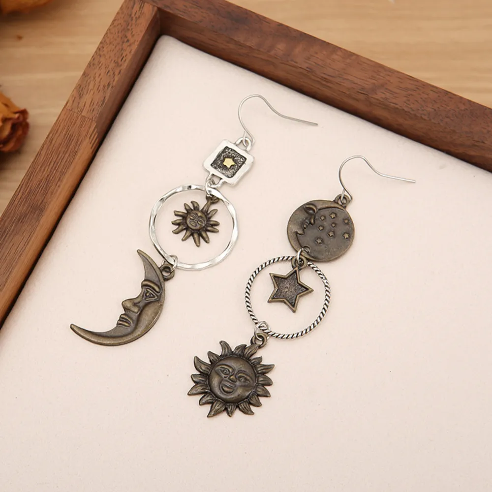 Star, Sun, and Moon Earrings, image 2