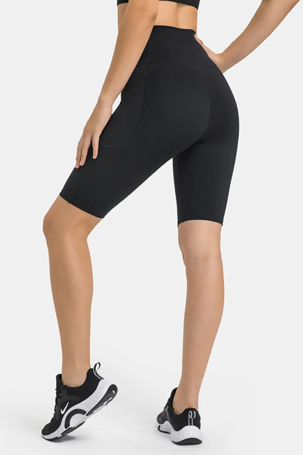 High Waist Biker Shorts with Pockets, image 15