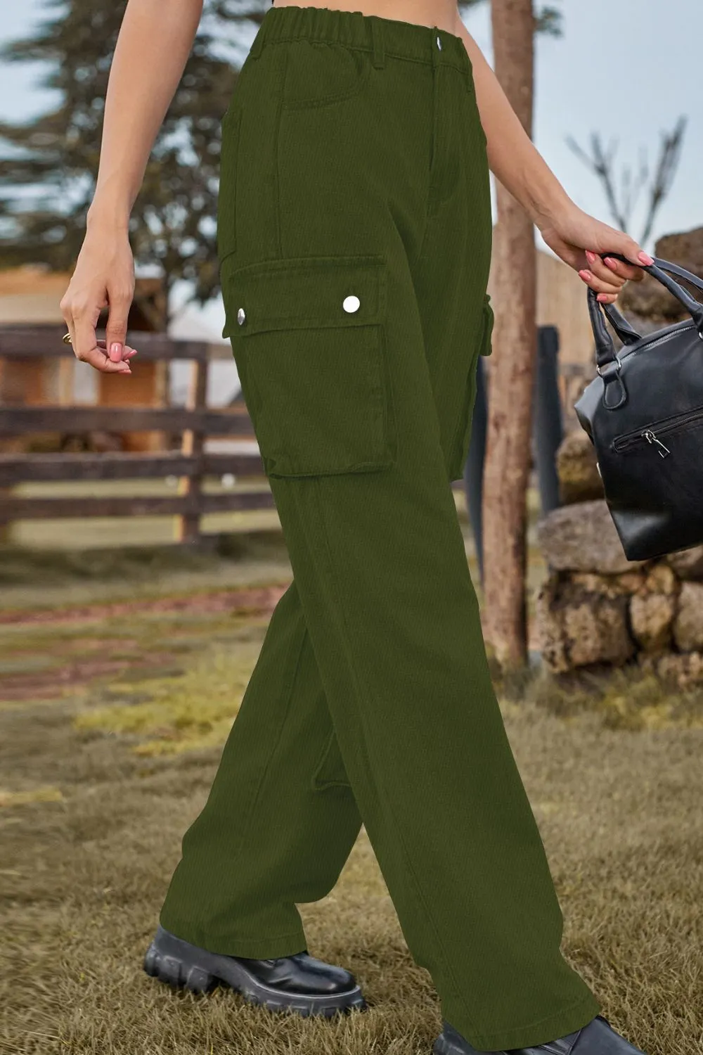 Loose Fit Long Jeans with Pockets, image 24
