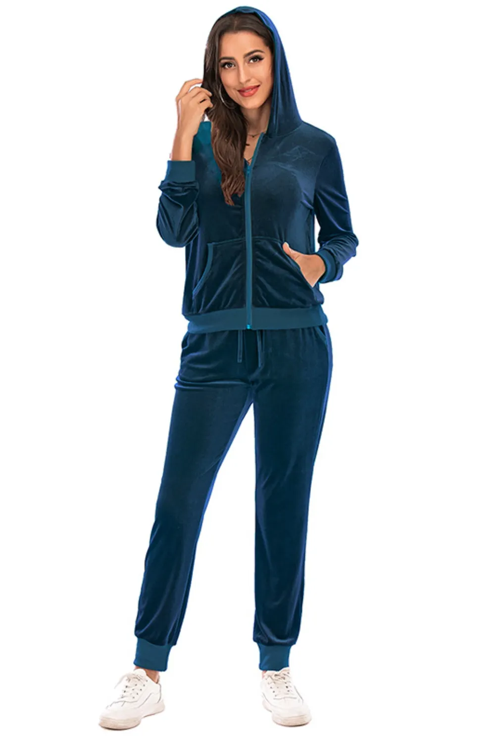 Zip-Up Hooded Jacket and Pants Set, image 19
