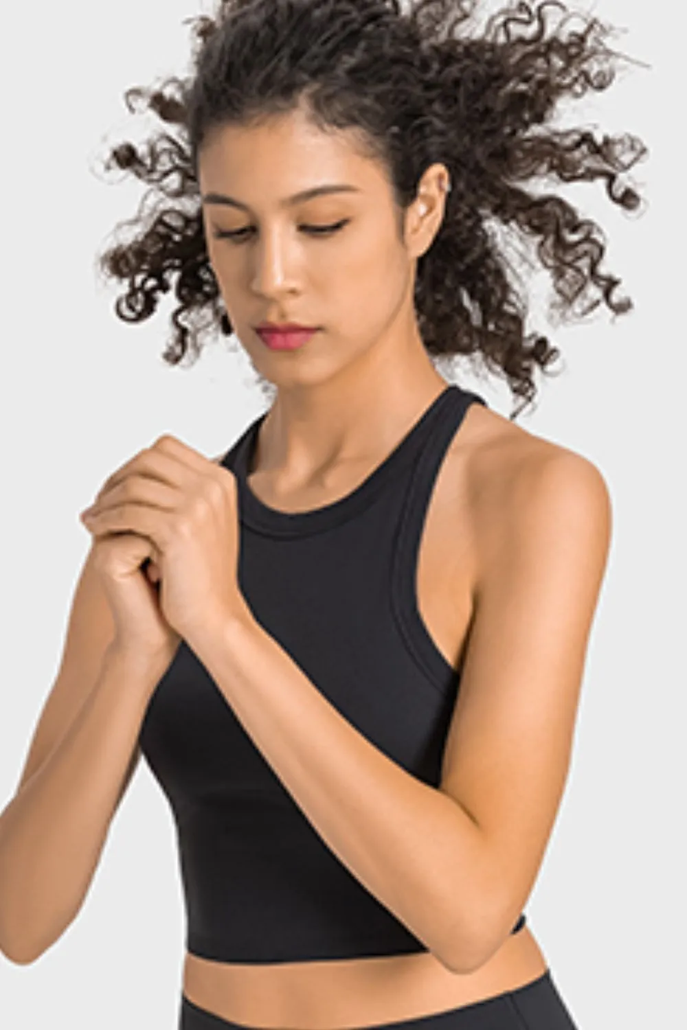 Racerback Cropped Sports Tank, image 20