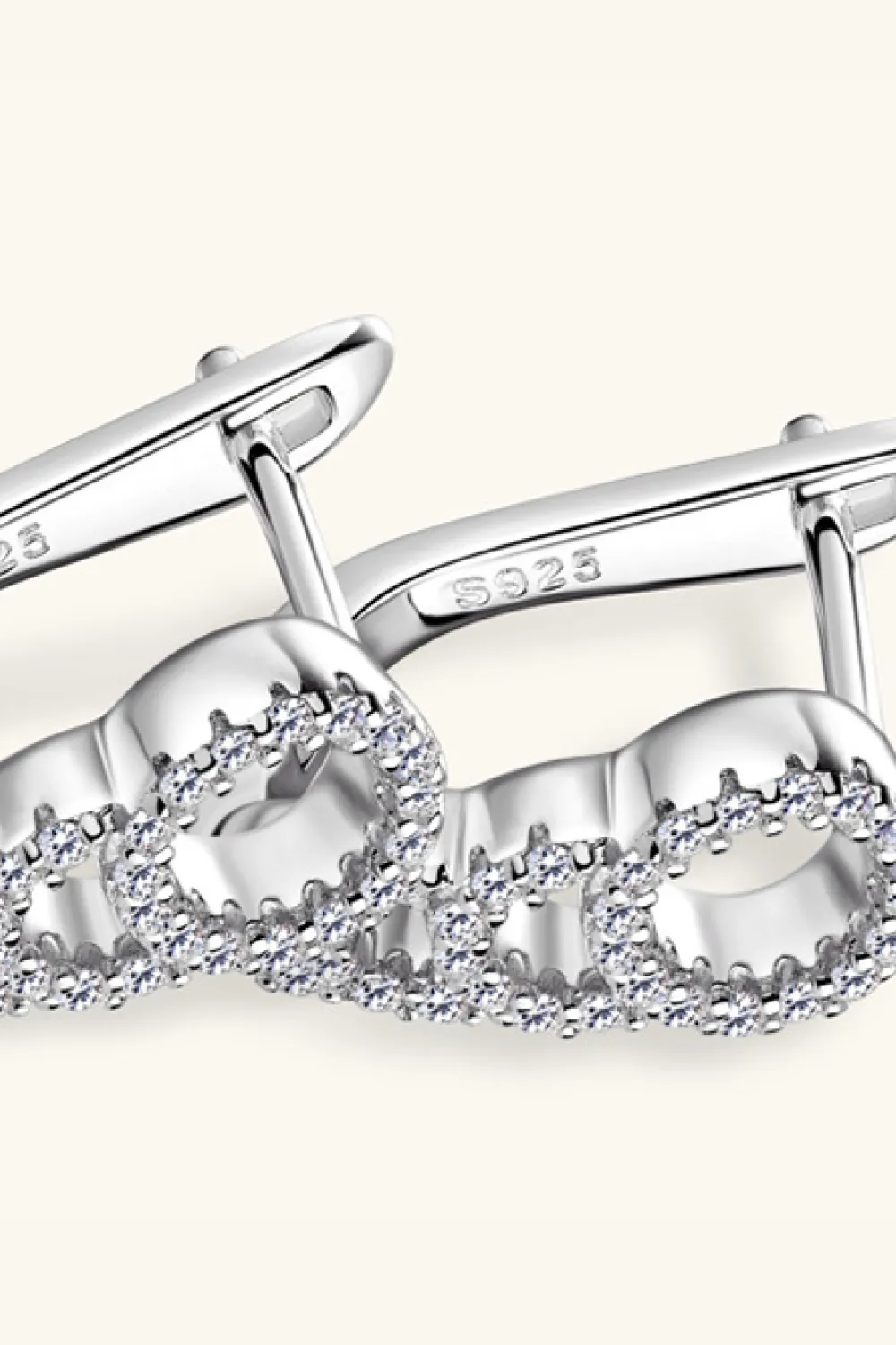 Moissanite 925 Sterling Silver Earrings, image 6