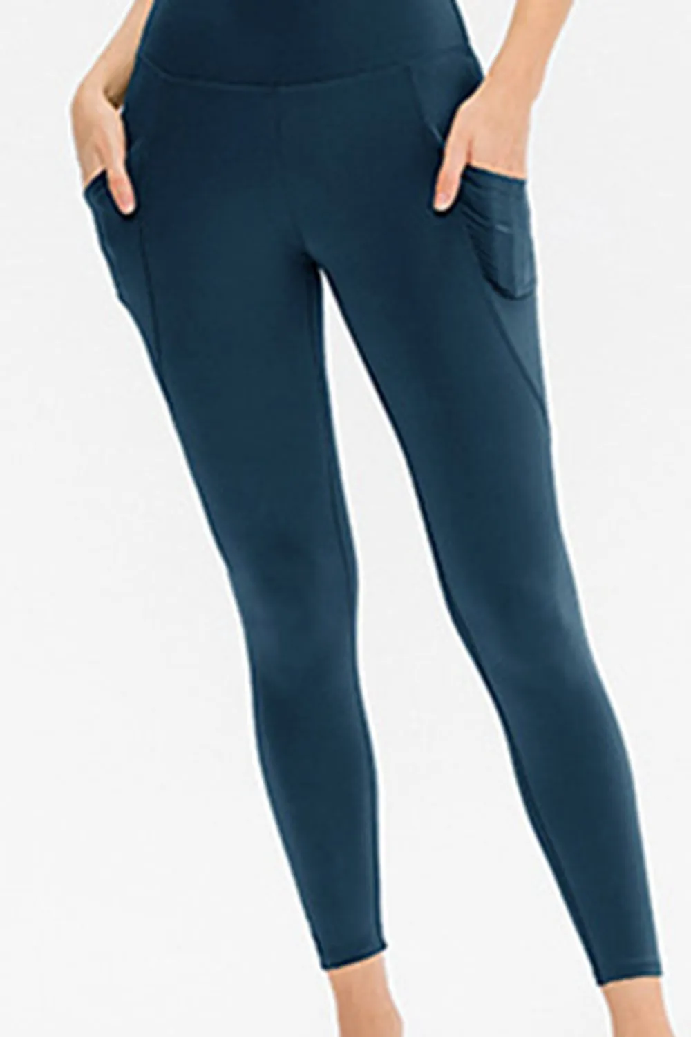 Slim Fit Long Active Leggings with Pockets, image 8