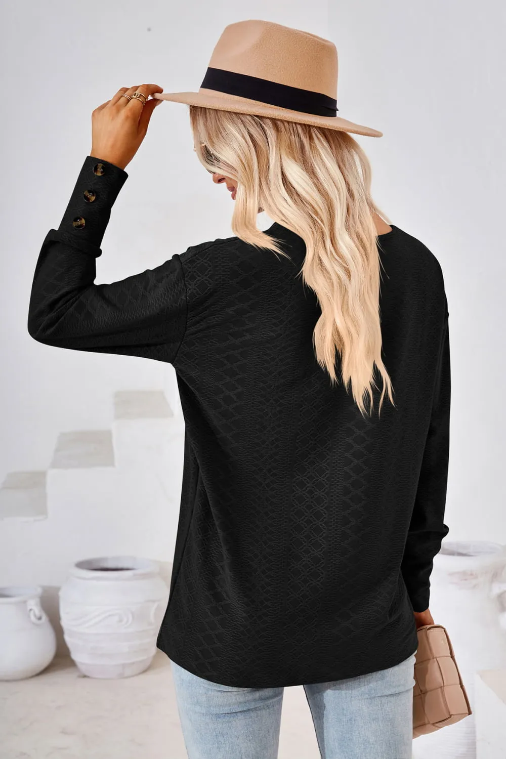 V-Neck Long Sleeve Blouse, image 21