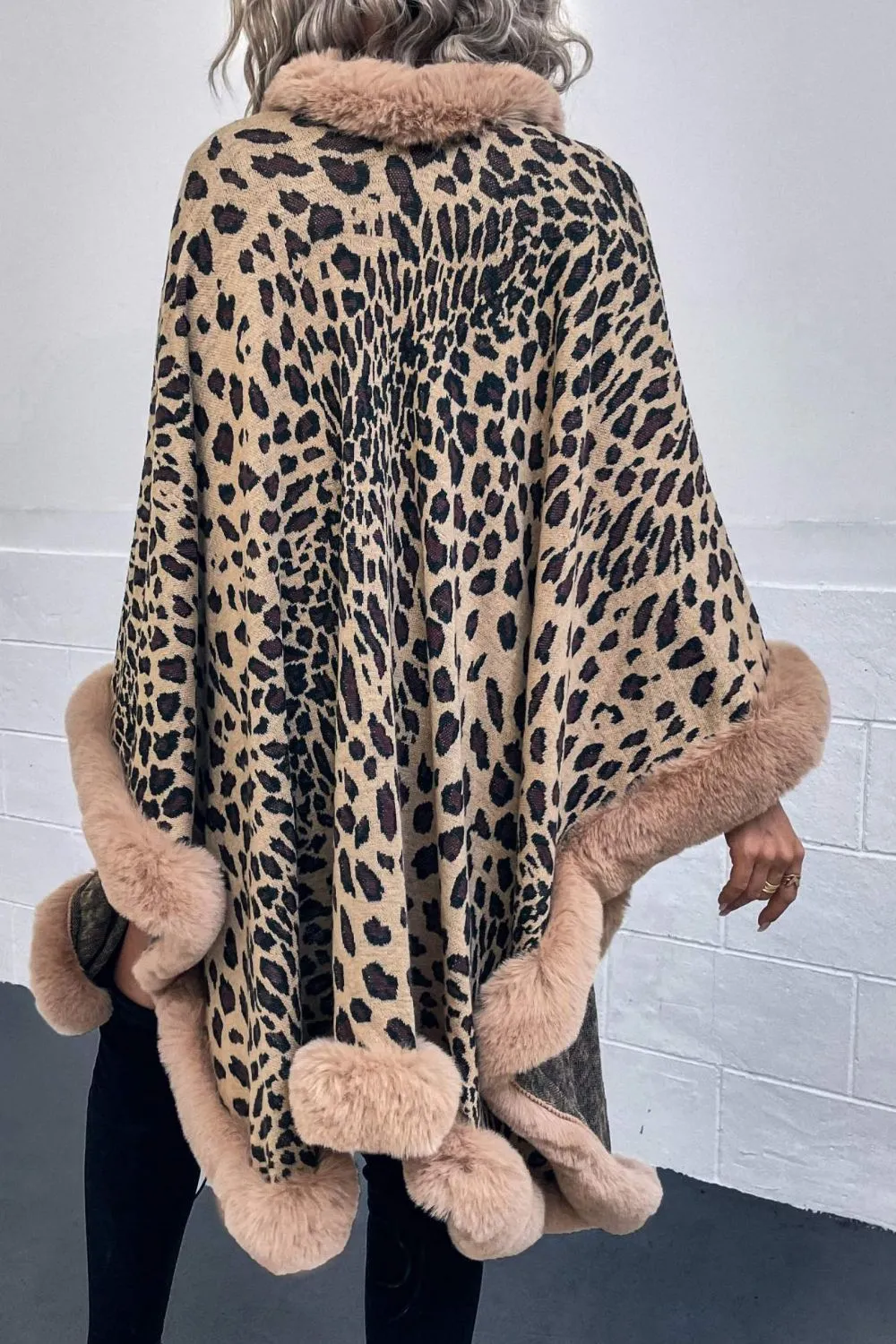 Leopard Open Front Poncho, image 17