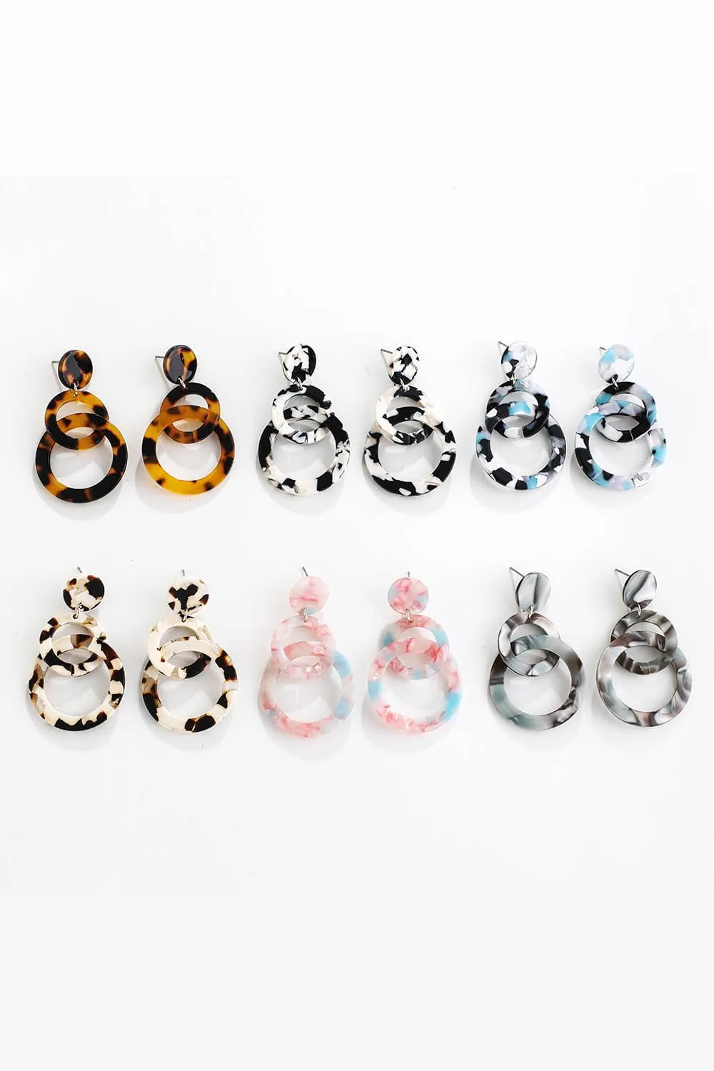 Acrylic Double-Hoop Earrings, image 2