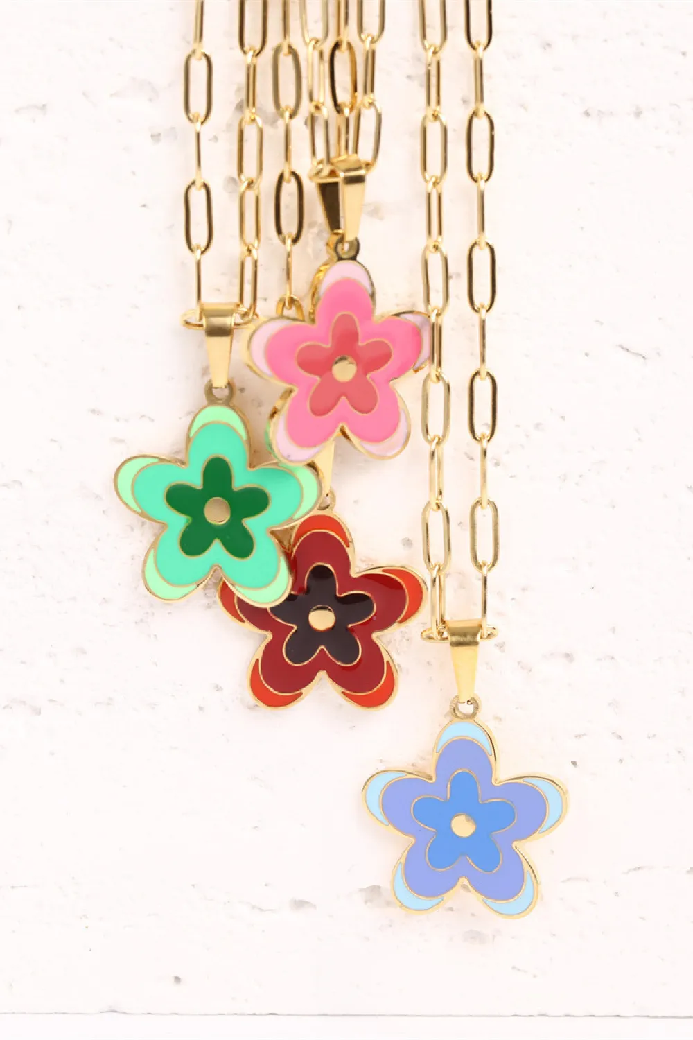 Flower Pendant Stainless Steel Necklace, image 18