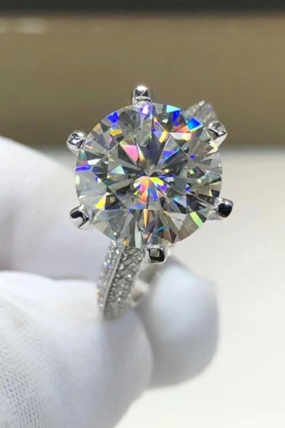 5 Carat Moissanite 6-Prong Ring, image 2