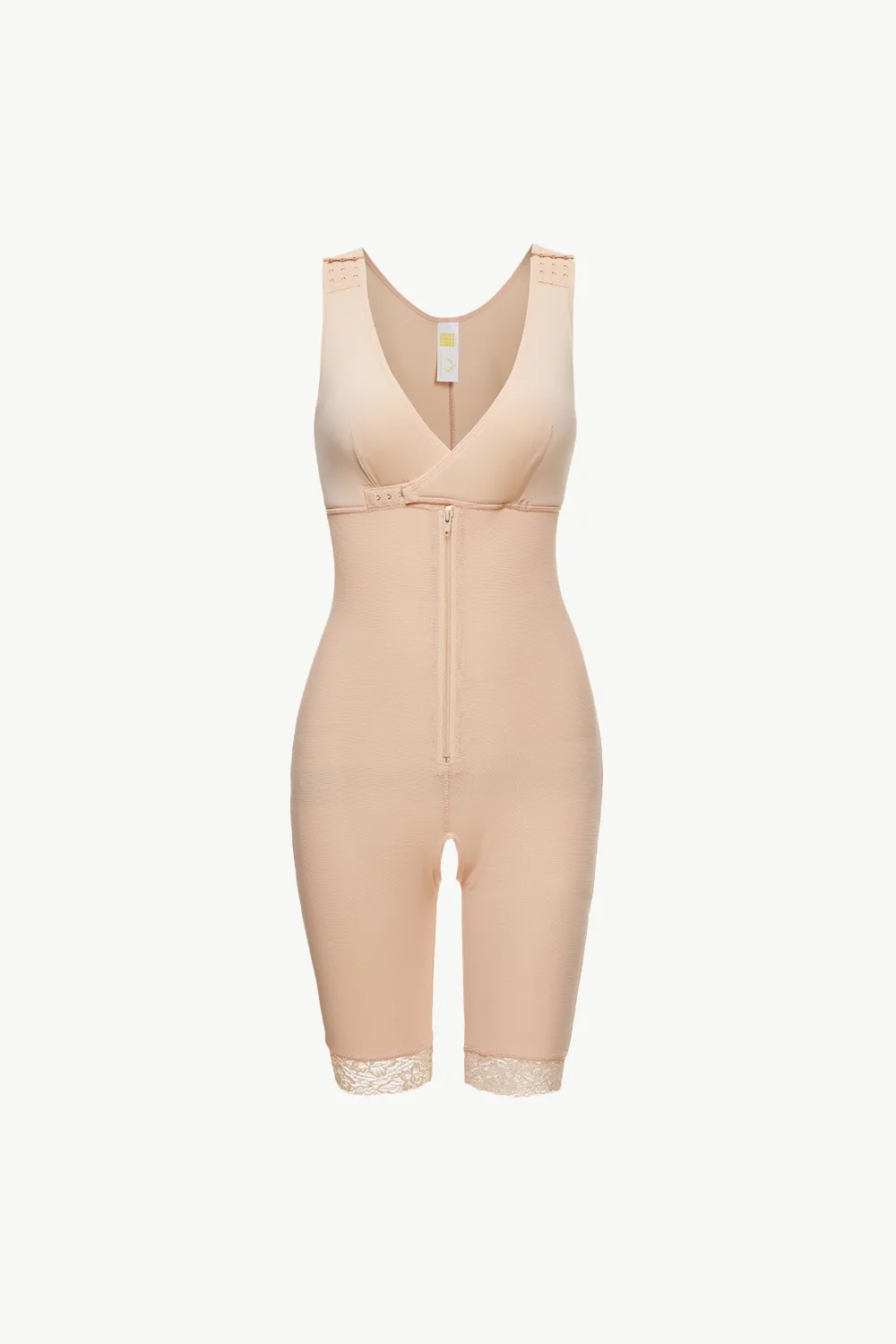Full Size Lace Trim Shapewear with Zipper, image 4