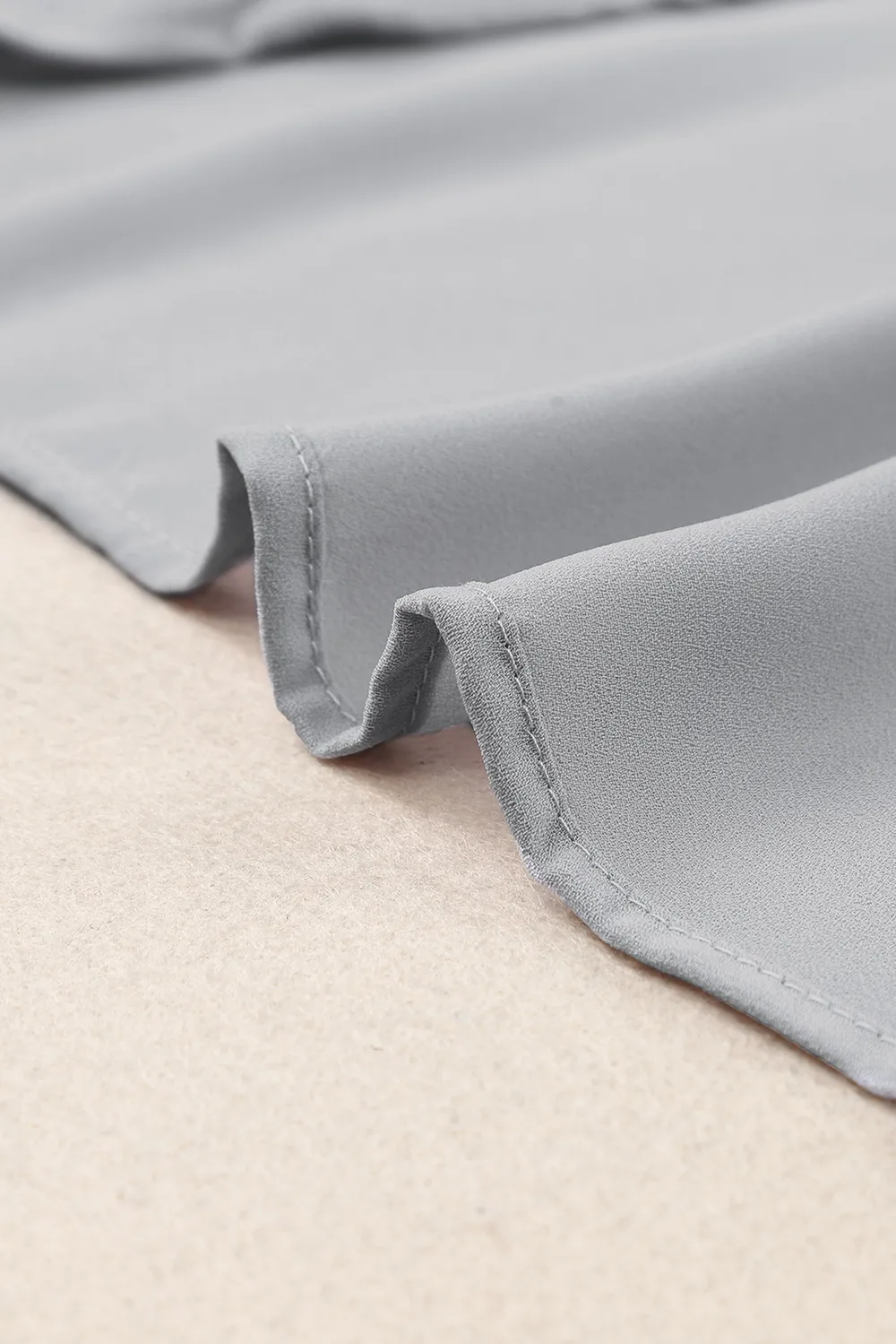 Gathered Detail Notched Neck Flutter Sleeve Top, image 29