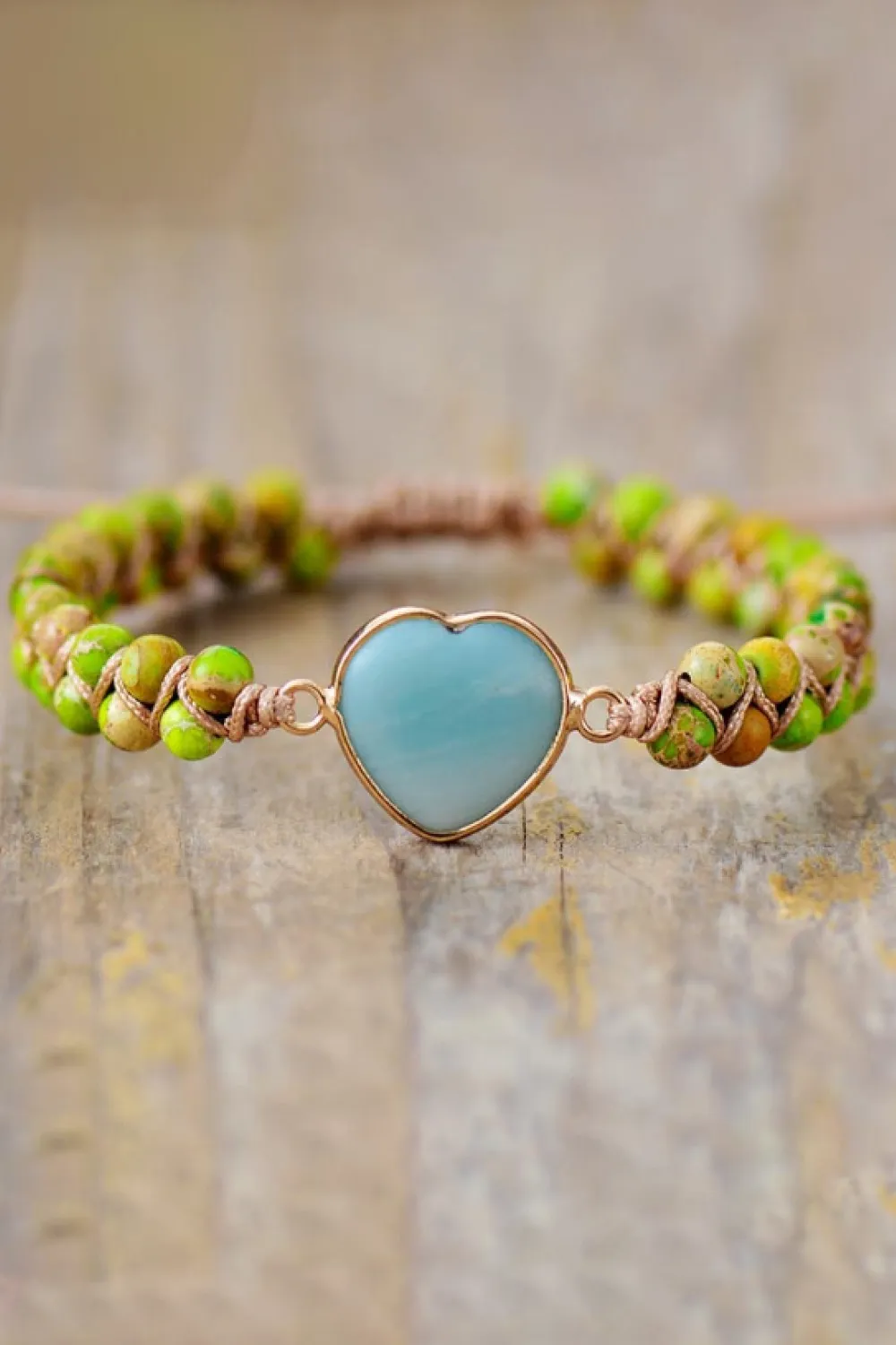 Handmade Heart Shape Natural Stone Bracelet, image 13
