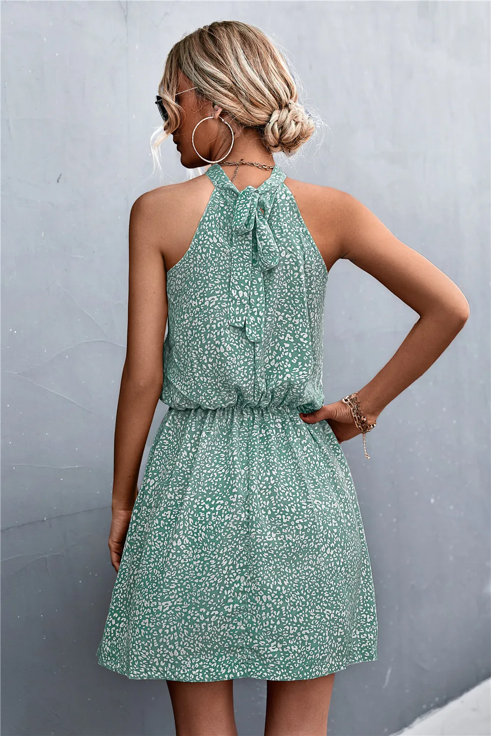 Floral Tied Sleeveless Mini Dress, image 18