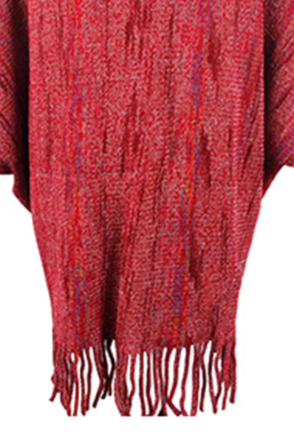 Fringe Detail Printed Poncho, image 12