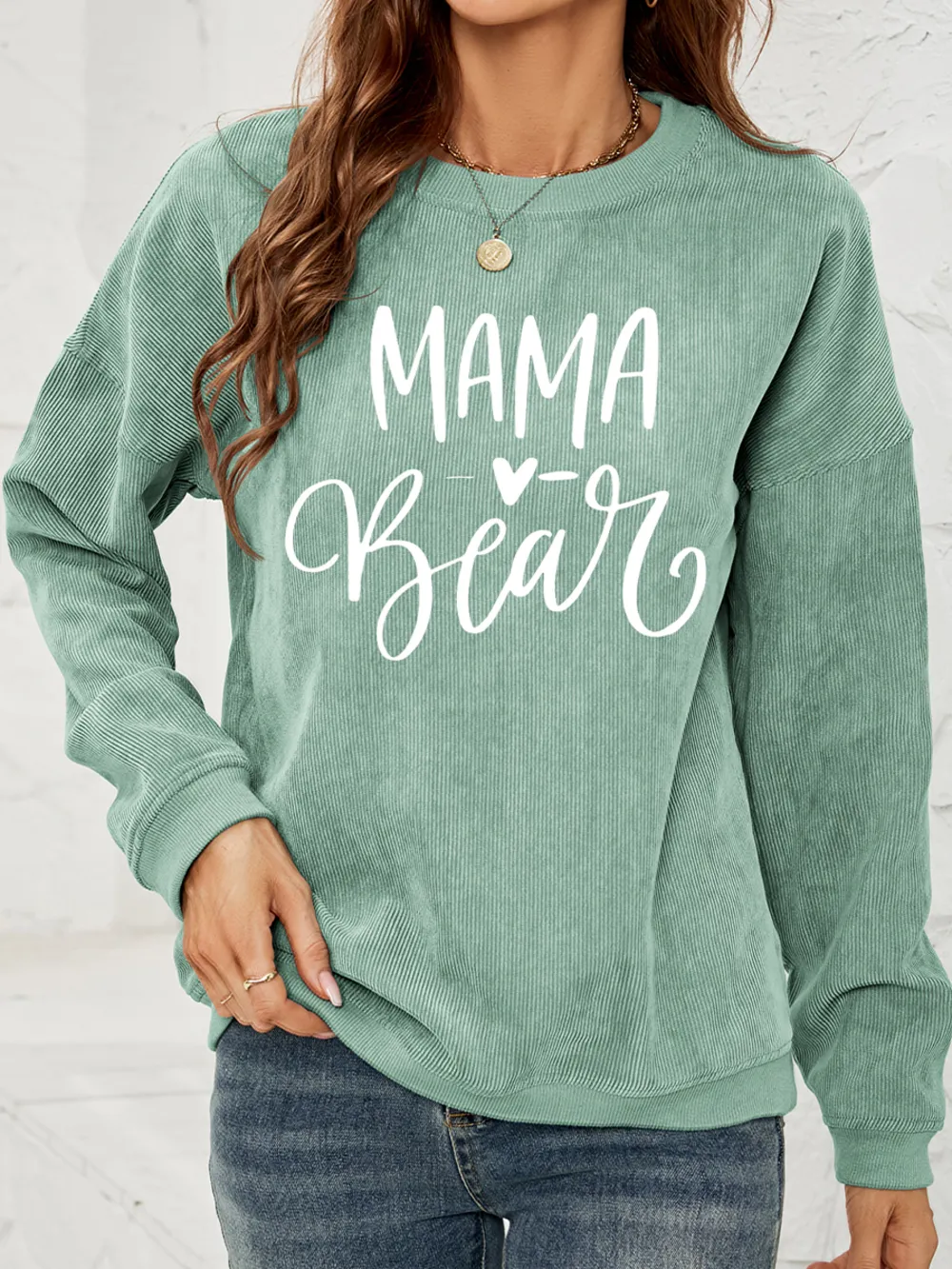 MAMA Graphic Round Neck Sweatshirt, image 6