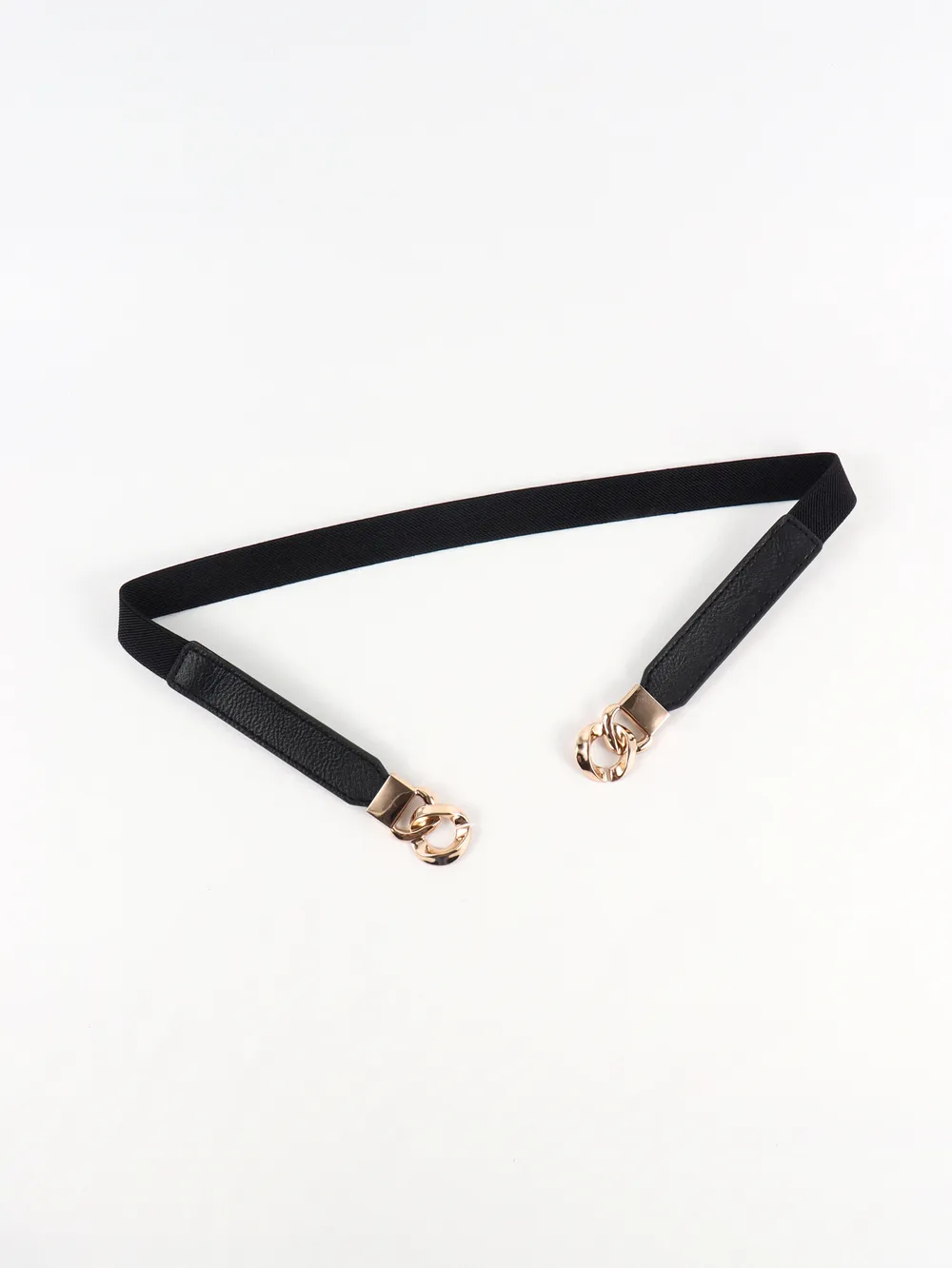 Zinc Alloy Buckle Elastic PU Belt, image 7
