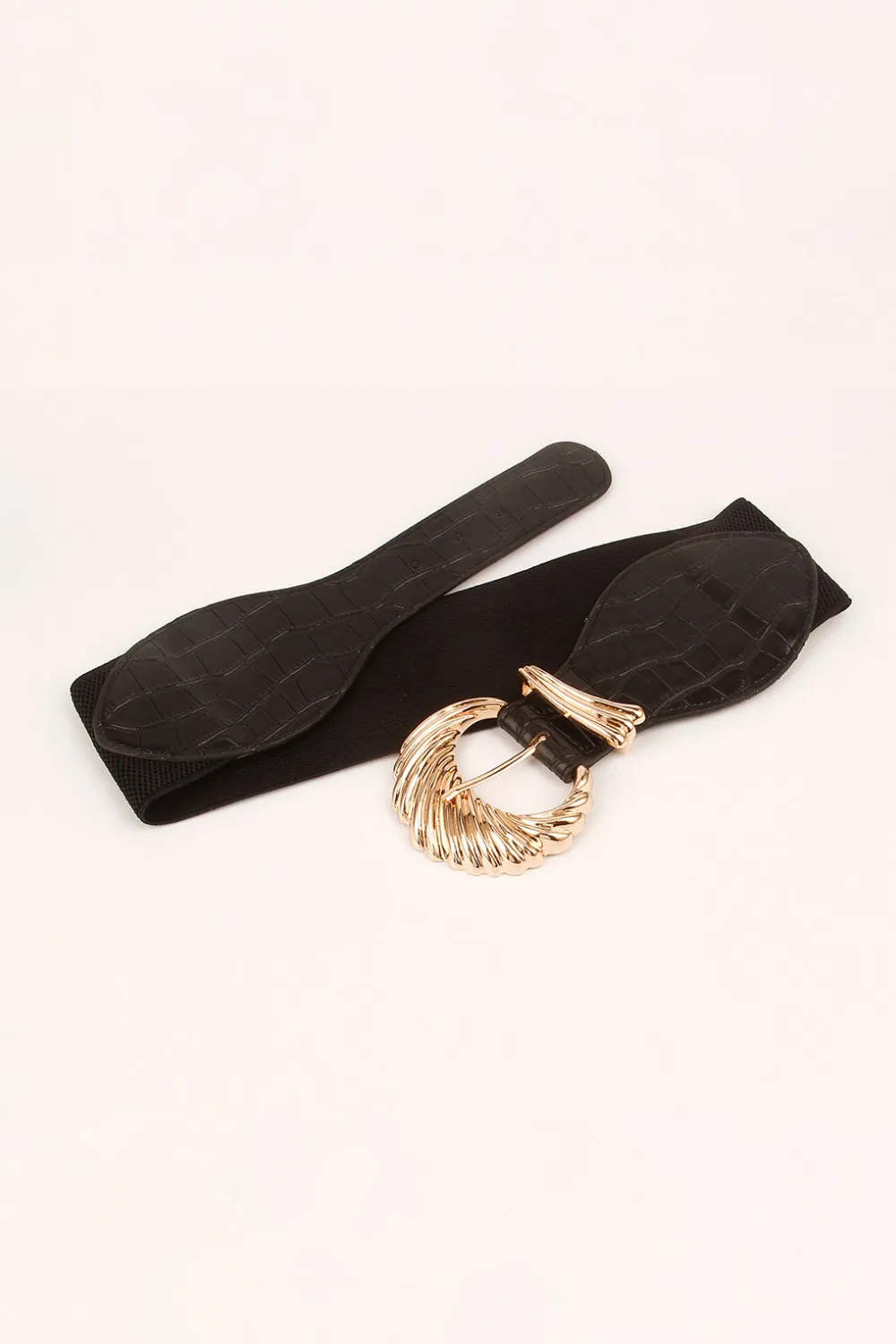 Shell Alloy Buckle Elastic Belt, image 4