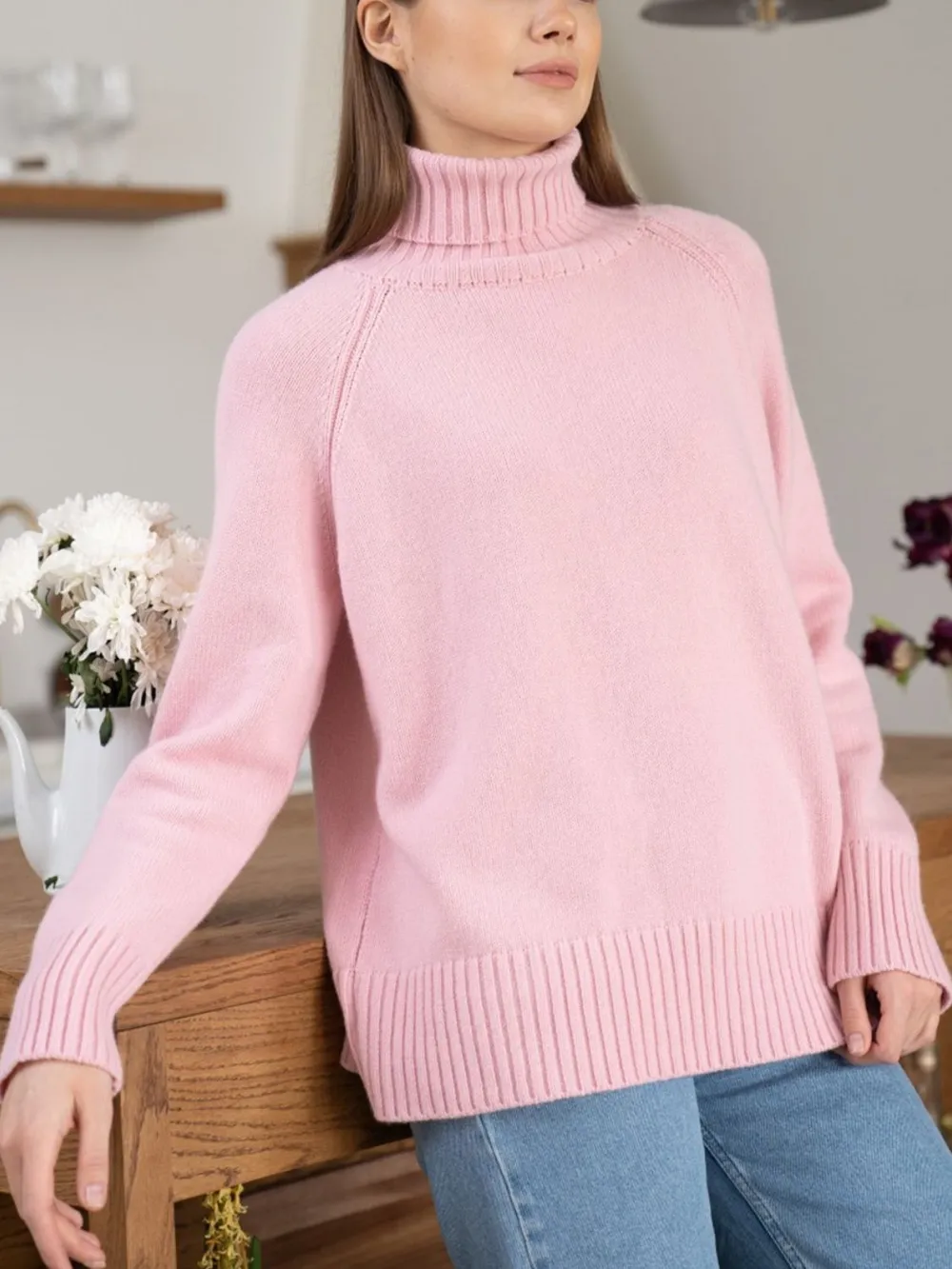 Turtle Neck Raglan Sleeve Sweater, image 4