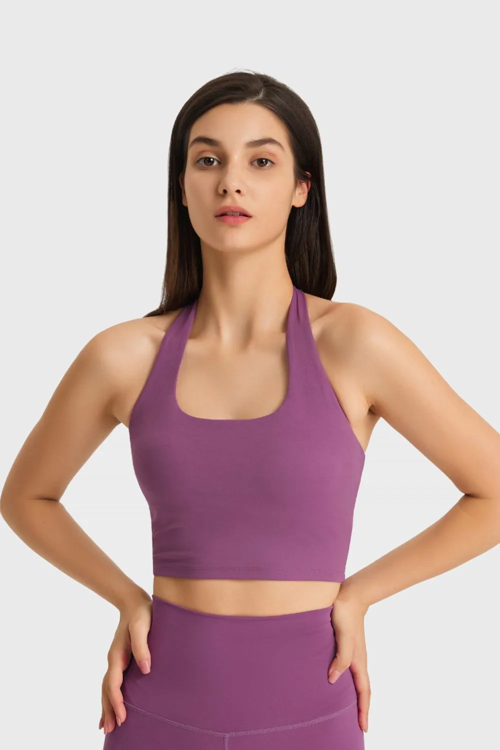 Breathable Halter Neck Sports Bra, image 12