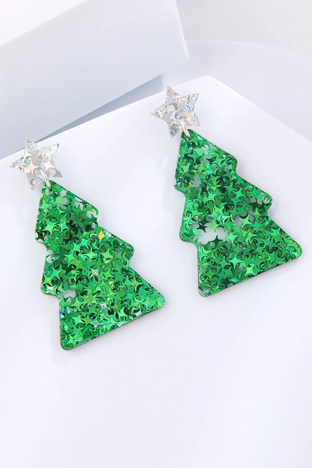 Christmas Tree Acrylic Earrings, image 12