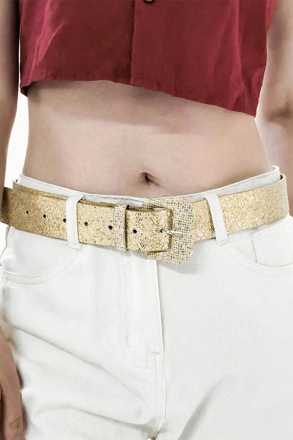 Glitter PU Leather Belt, image 3