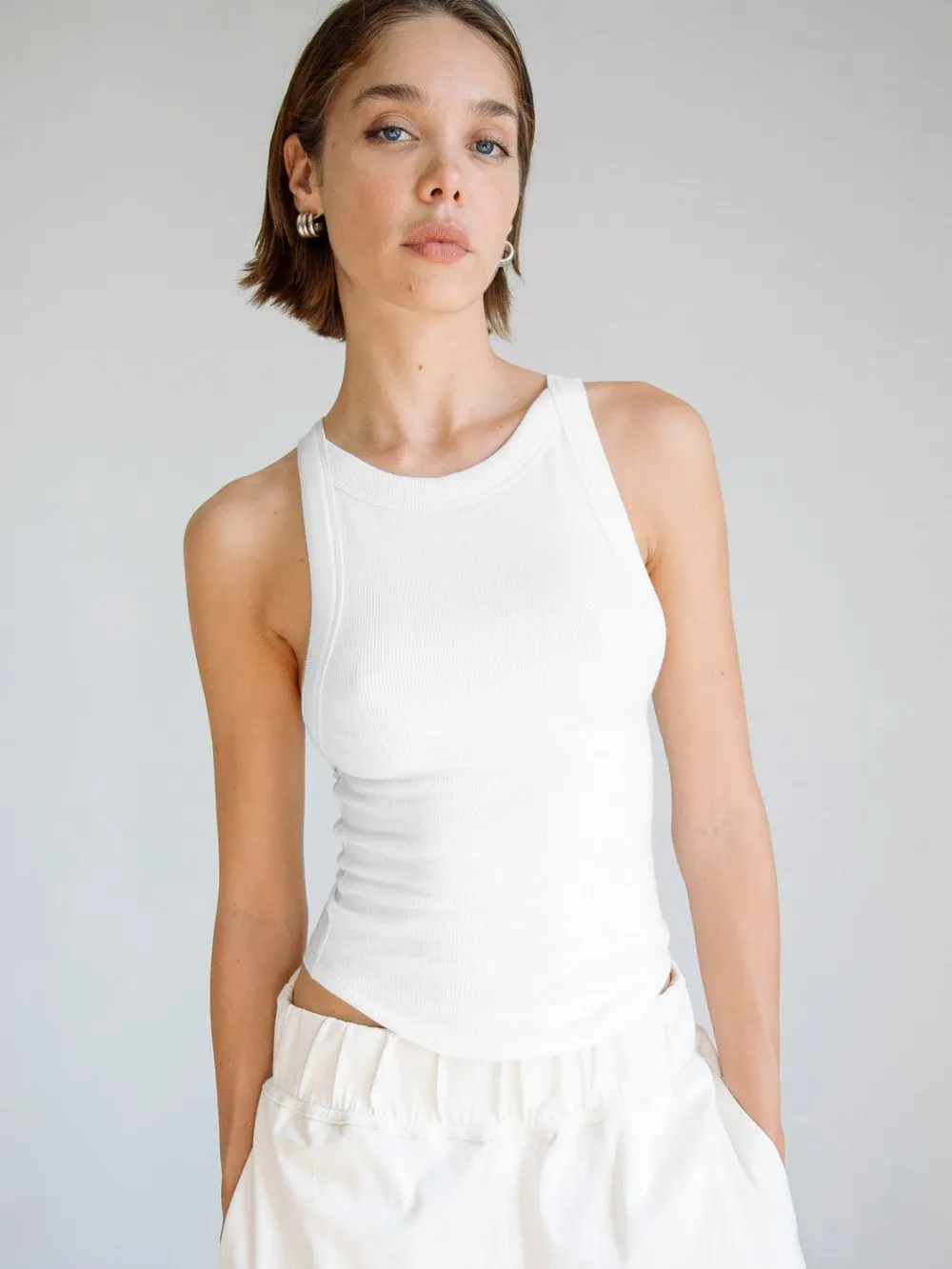 Halter Neck Ribbed Cropped Top, image 17