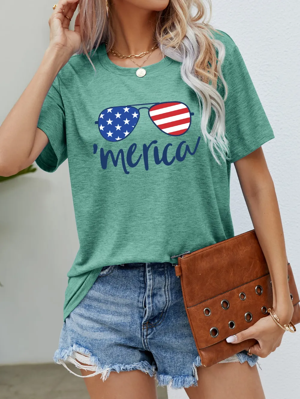 US Flag Glasses Graphic Tee, image 15
