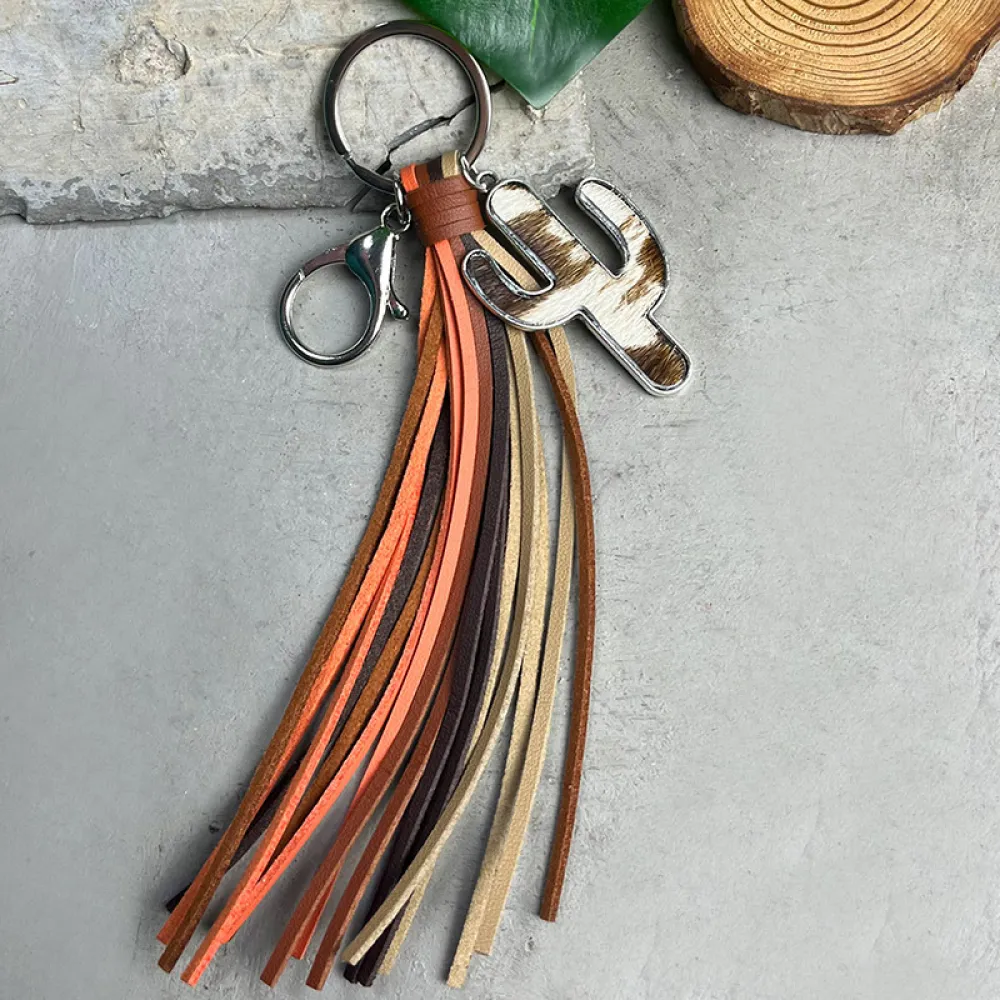 Cactus Keychain with Tassel, image 7