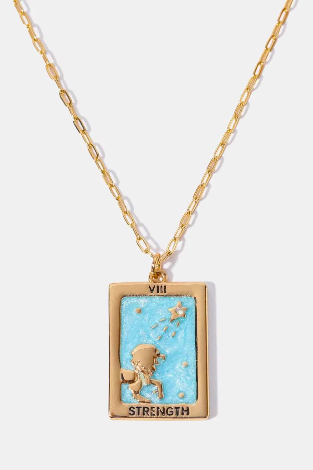 Tarot Card Pendant Copper Necklace, image 9