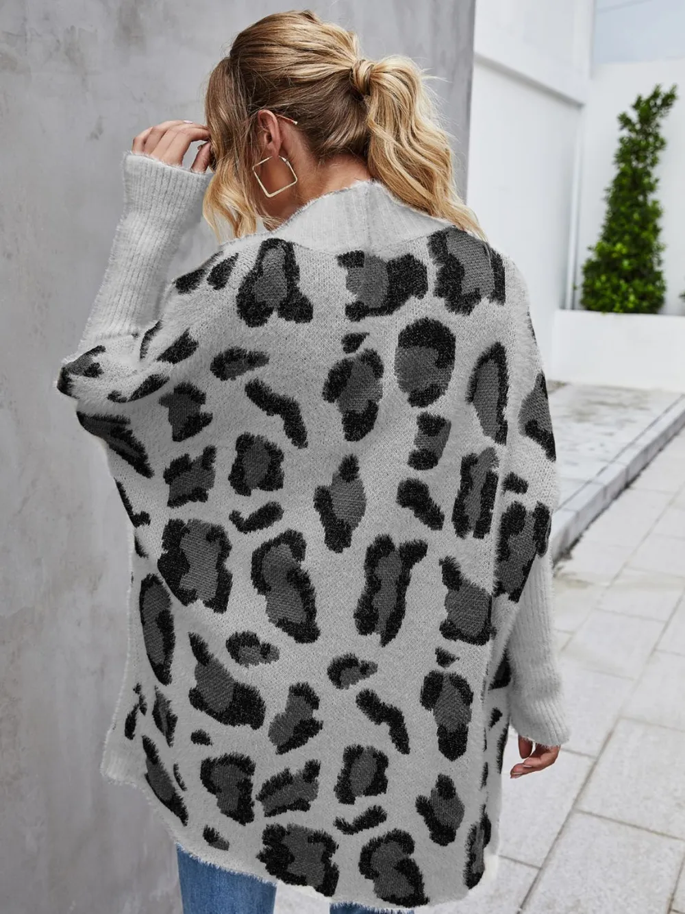 Leopard Pattern Fuzzy Cardigan, image 6