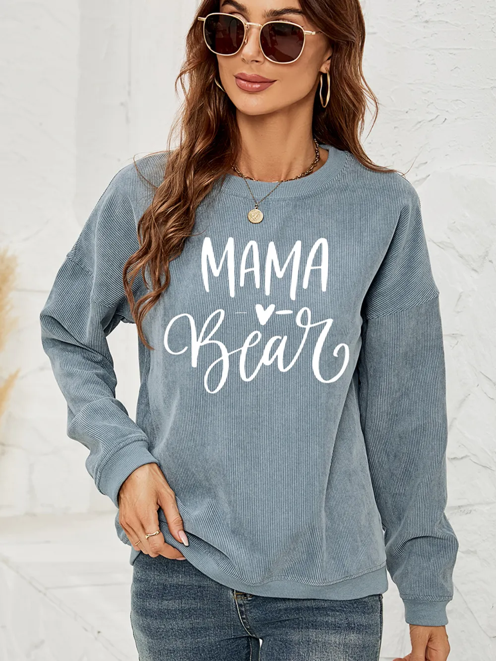 MAMA Graphic Round Neck Sweatshirt, image 2