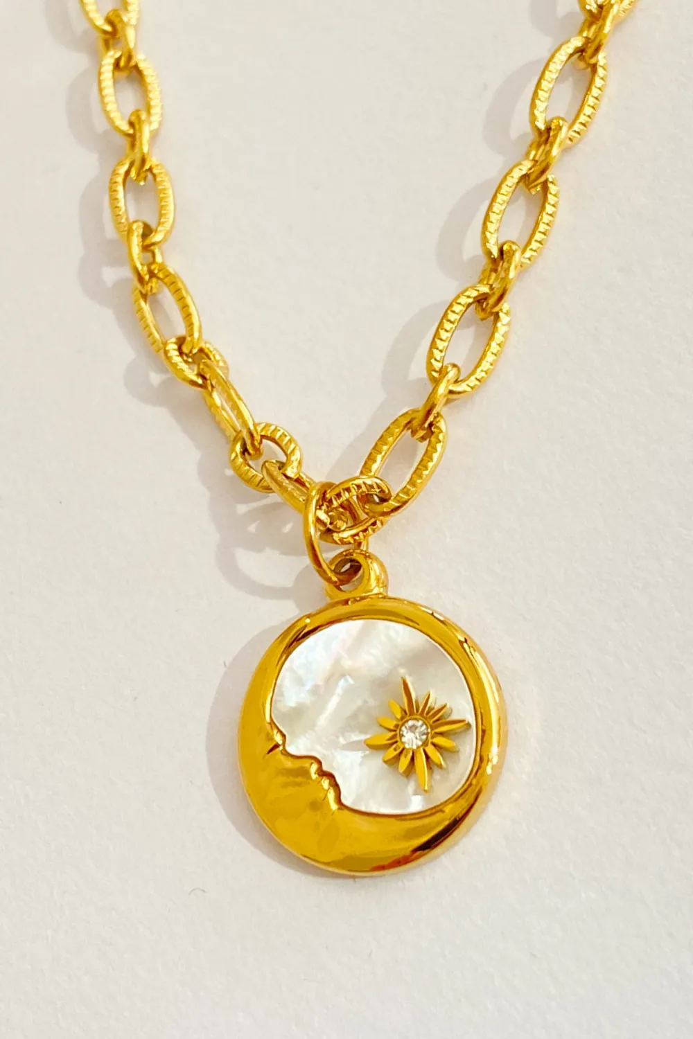 Round Pendant Stainless Steel Necklace, image 6