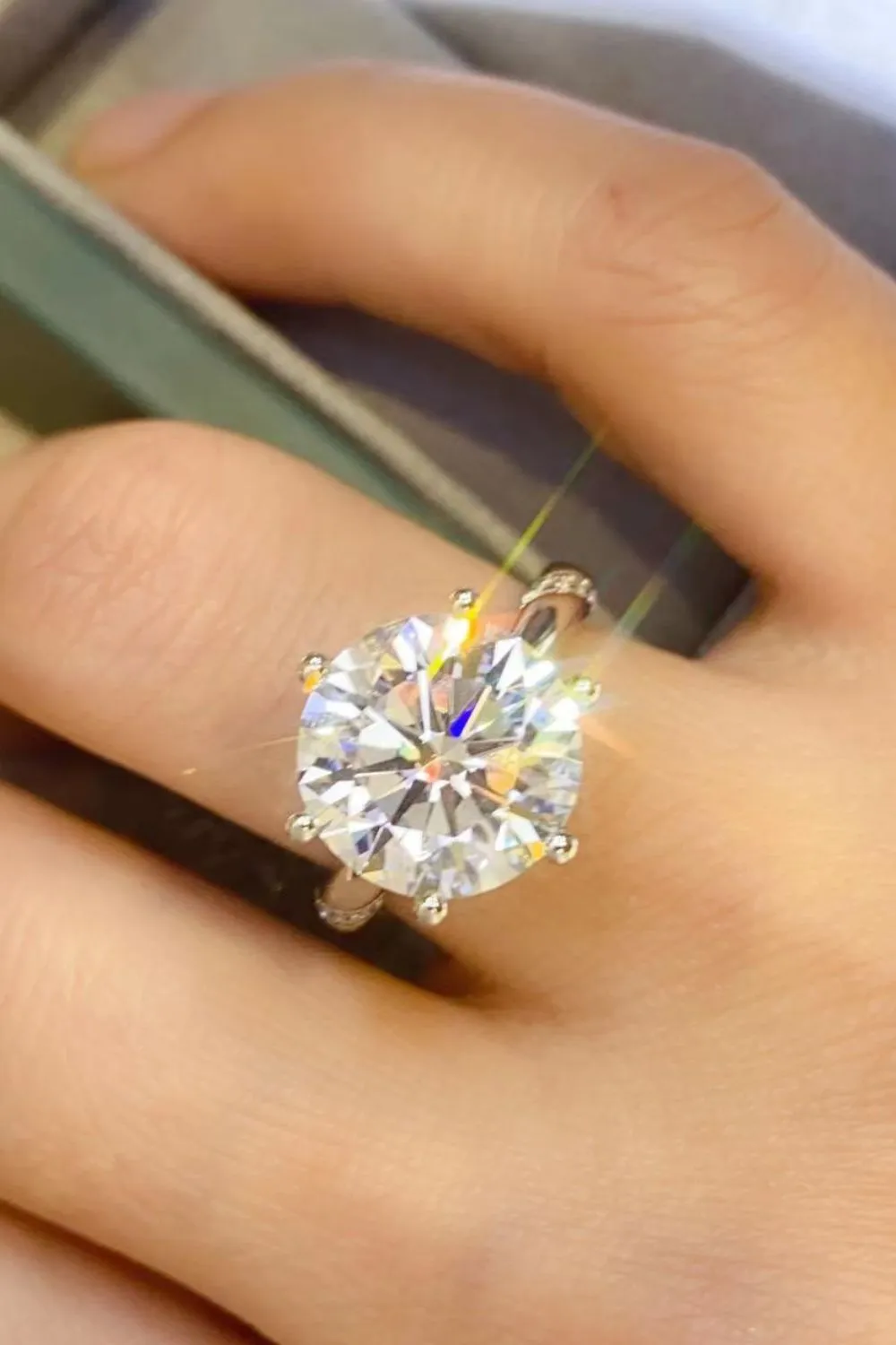 5 Carat Moissanite 6-Prong Ring, image 4