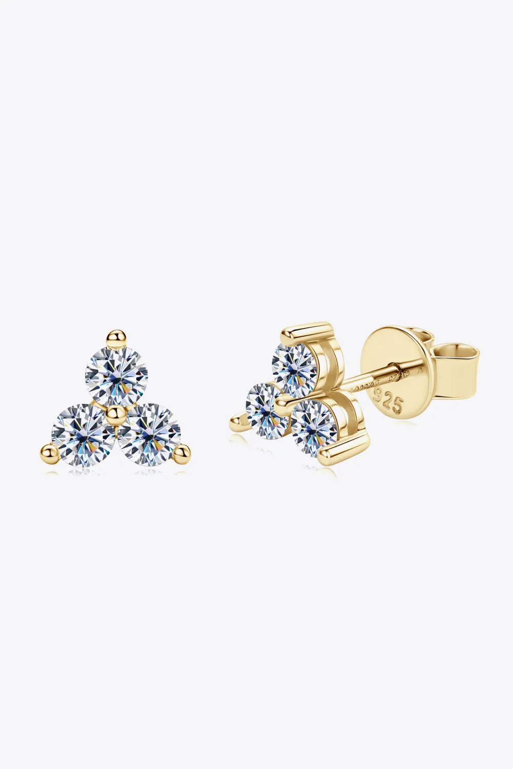 Moissanite 925 Sterling Silver Stud Earrings, image 8